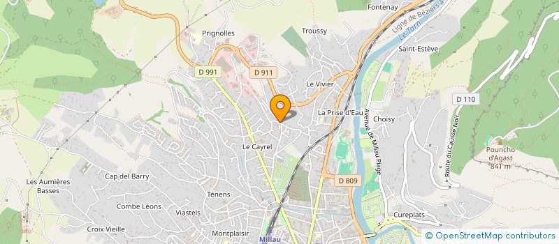 localisation de l'entreprise MONSIEUR CHRISTOPHE ANICET à MILLAU