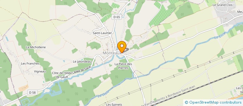 localisation de l'entreprise MONSIEUR CHRISTOPHE ARNAUD  MONTEAUX