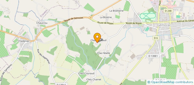 localisation de l'entreprise MONSIEUR CHRISTOPHE ARTAUD  GEMOZAC