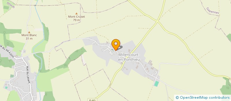 localisation de l'entreprise MONSIEUR CHRISTOPHE AUBERT  MILLENCOURT-EN-PONTHIEU