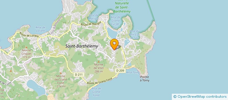 localisation de l'entreprise MONSIEUR CHRISTOPHE AUBIN à SAINT-BARTHELEMY