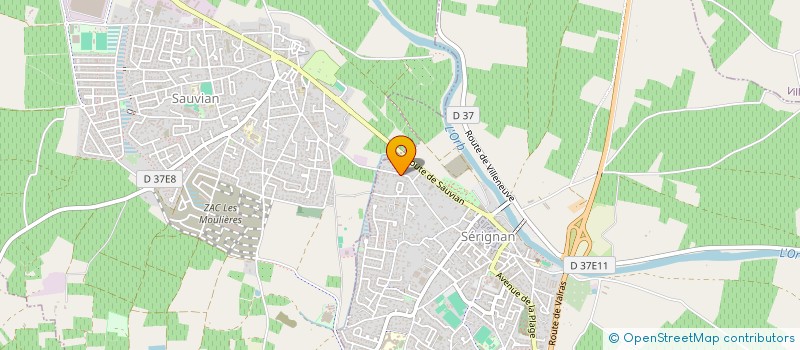 localisation de l'entreprise MONSIEUR CHRISTOPHE AUDIE  SERIGNAN