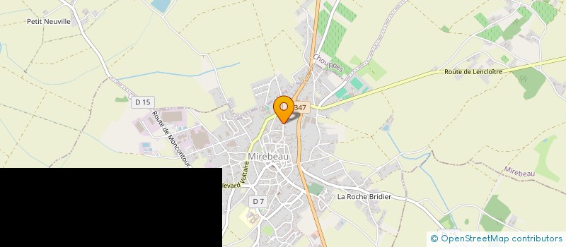 localisation de l'entreprise MONSIEUR CHRISTOPHE BAFFOU  MIREBEAU