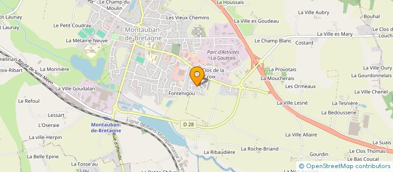 localisation de l'entreprise MONSIEUR CHRISTOPHE BARON  MONTAUBAN-DE-BRETAGNE