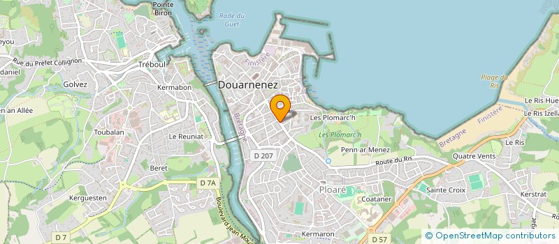 localisation de l'entreprise MONSIEUR CHRISTOPHE BASCOULARD à DOUARNENEZ