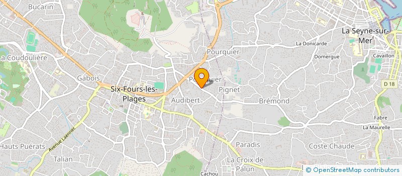 localisation de l'entreprise MONSIEUR CHRISTOPHE BATAILLE  SIX-FOURS-LES-PLAGES