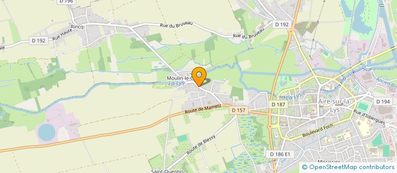 localisation de l'entreprise MONSIEUR CHRISTOPHE BAUDEQUIN  AIRE-SUR-LA-LYS