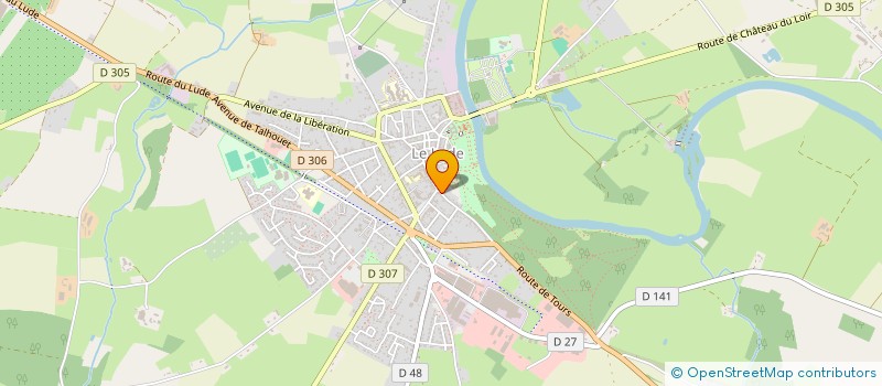 localisation de l'entreprise MONSIEUR CHRISTOPHE BAUDRIER  LE LUDE