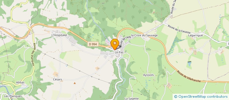 localisation de l'entreprise MONSIEUR CHRISTOPHE BAYOL  DRUELLE BALSAC