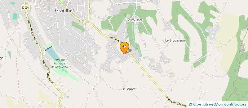 localisation de l'entreprise MONSIEUR CHRISTOPHE BAYSSE  GRAULHET