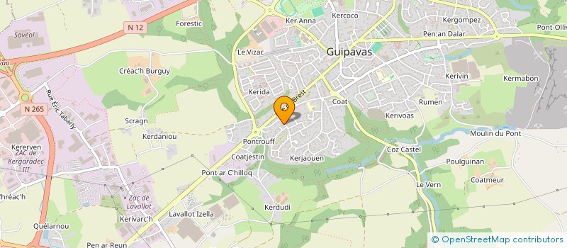 localisation de l'entreprise MONSIEUR CHRISTOPHE BELLEGUIC  GUIPAVAS