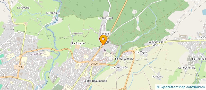 localisation de l'entreprise MONSIEUR CHRISTOPHE BELLIARD  FOUGERES