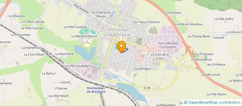 localisation de l'entreprise MONSIEUR CHRISTOPHE BERANGER  MONTAUBAN-DE-BRETAGNE