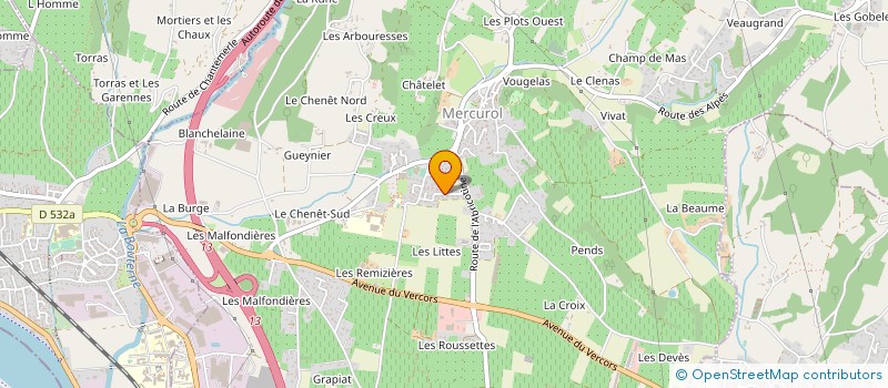 localisation de l'entreprise MONSIEUR CHRISTOPHE BERNARD à MERCUROL-VEAUNES