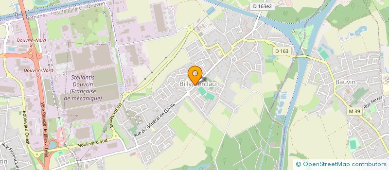 localisation de l'entreprise MONSIEUR CHRISTOPHE BERNARD  BILLY-BERCLAU