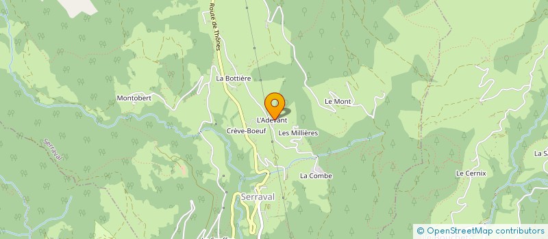 localisation de l'entreprise MONSIEUR CHRISTOPHE BERNARD-BERNARDET  SERRAVAL