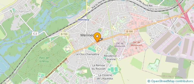 localisation de l'entreprise MONSIEUR CHRISTOPHE BEZIER à MENNECY