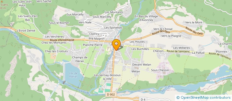 localisation de l'entreprise MONSIEUR CHRISTOPHE BIANCO  TANINGES