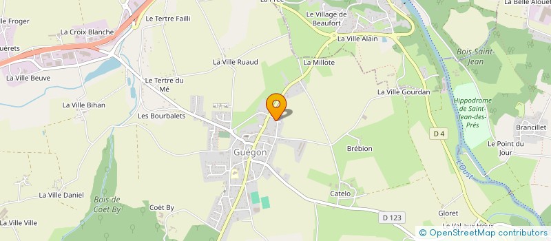 localisation de l'entreprise MONSIEUR CHRISTOPHE BIDEAU  GUEGON