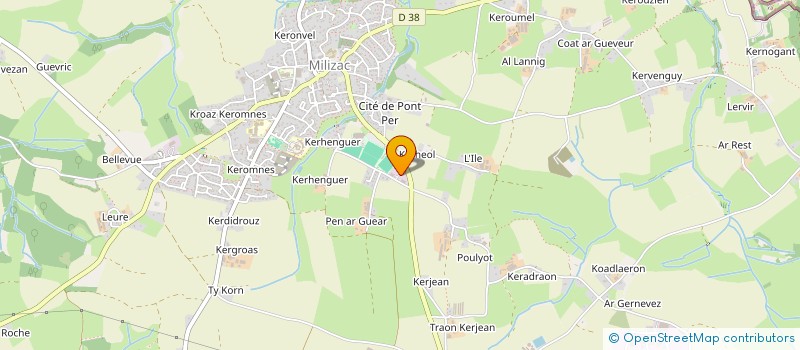 localisation de l'entreprise MONSIEUR CHRISTOPHE BIHAN  MILIZAC-GUIPRONVEL