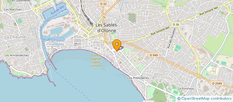 localisation de l'entreprise MONSIEUR CHRISTOPHE BODIN à LES SABLES D'OLONNE