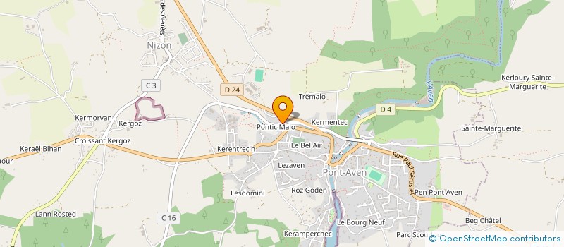 localisation de l'entreprise MONSIEUR CHRISTOPHE BONCENS à PONT-AVEN
