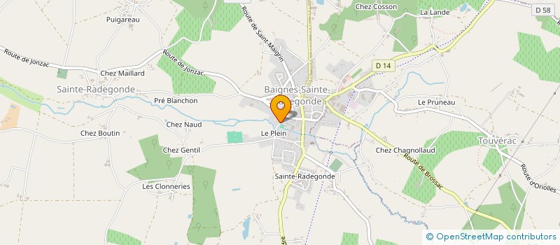 localisation de l'entreprise MONSIEUR CHRISTOPHE BONET  BAIGNES-SAINTE-RADEGONDE