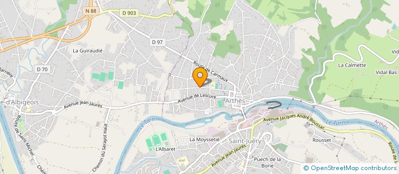 localisation de l'entreprise MONSIEUR CHRISTOPHE BONNAFOUS  ARTHES