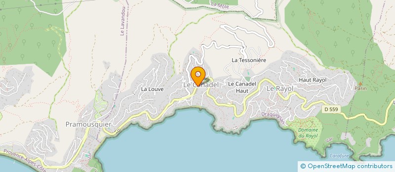localisation de l'entreprise MONSIEUR CHRISTOPHE BONNEFOY à RAYOL-CANADEL-SUR-MER