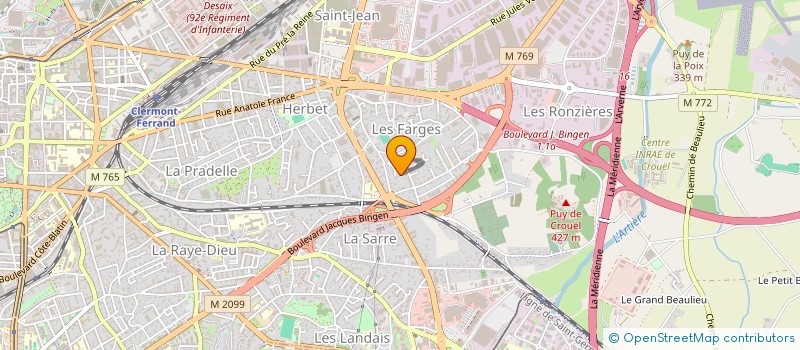 localisation de l'entreprise MONSIEUR CHRISTOPHE BONY  CLERMONT-FERRAND