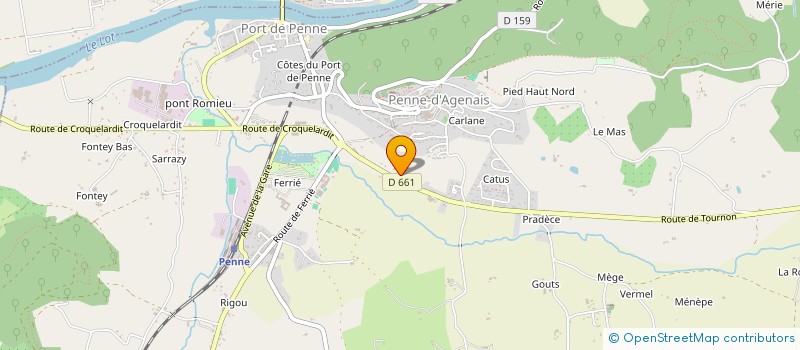 localisation de l'entreprise MONSIEUR CHRISTOPHE BOSINCO  PENNE-D'AGENAIS