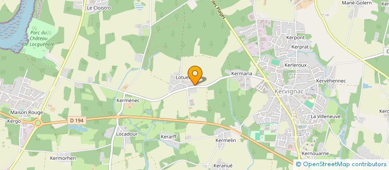 localisation de l'entreprise MONSIEUR CHRISTOPHE BOUGER à KERVIGNAC