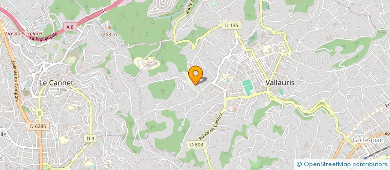 localisation de l'entreprise MONSIEUR CHRISTOPHE BOURGEAT à VALLAURIS