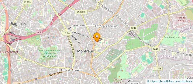 localisation de l'entreprise MONSIEUR CHRISTOPHE BOURGES à MONTREUIL
