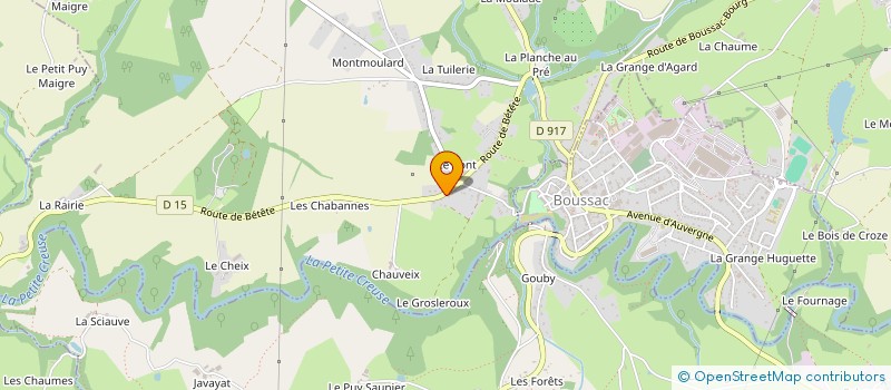 localisation de l'entreprise MONSIEUR CHRISTOPHE BOUTEILLER à BOUSSAC-BOURG