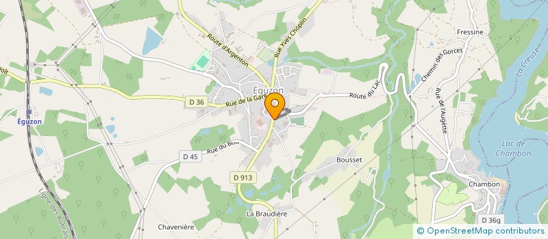 localisation de l'entreprise MONSIEUR CHRISTOPHE BREDARIOL à EGUZON-CHANTOME