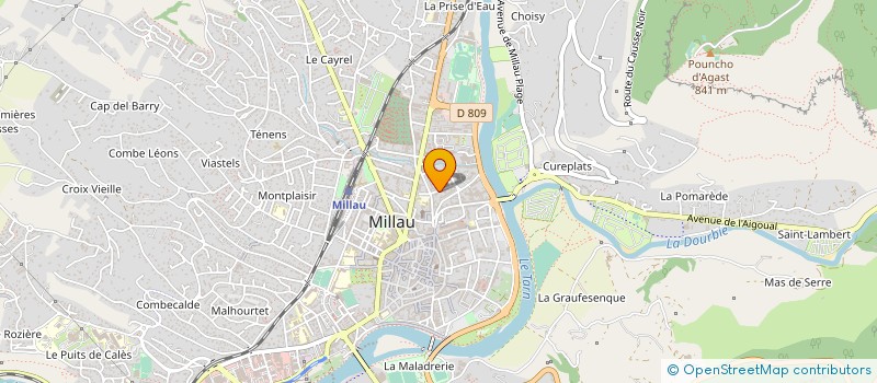 localisation de l'entreprise MONSIEUR CHRISTOPHE BRUGERE  MILLAU