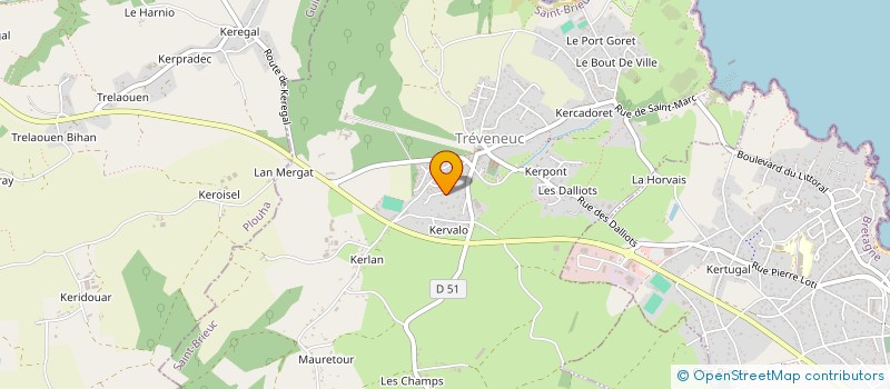 localisation de l'entreprise MONSIEUR CHRISTOPHE BUSNEL  TREVENEUC