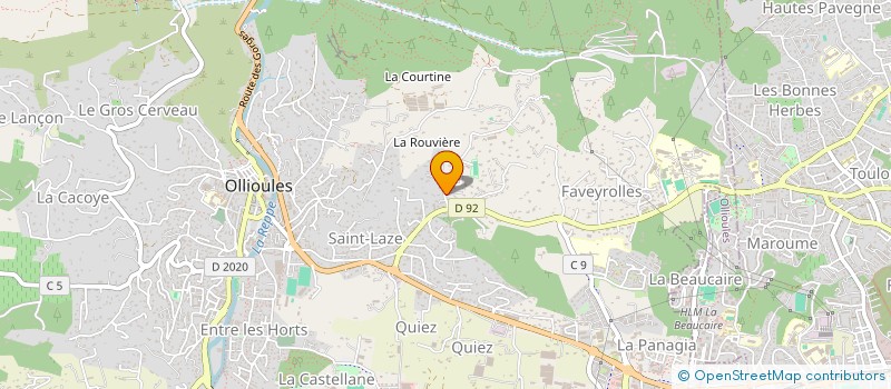 localisation de l'entreprise MONSIEUR CHRISTOPHE BUTIN  OLLIOULES