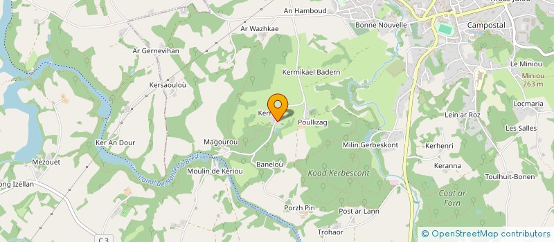 localisation de l'entreprise MONSIEUR CHRISTOPHE CADAU  ROSTRENEN