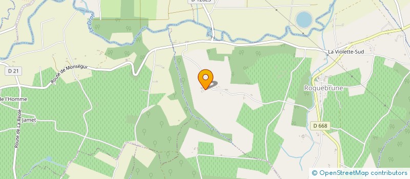 localisation de l'entreprise MONSIEUR CHRISTOPHE CADIS  ROQUEBRUNE