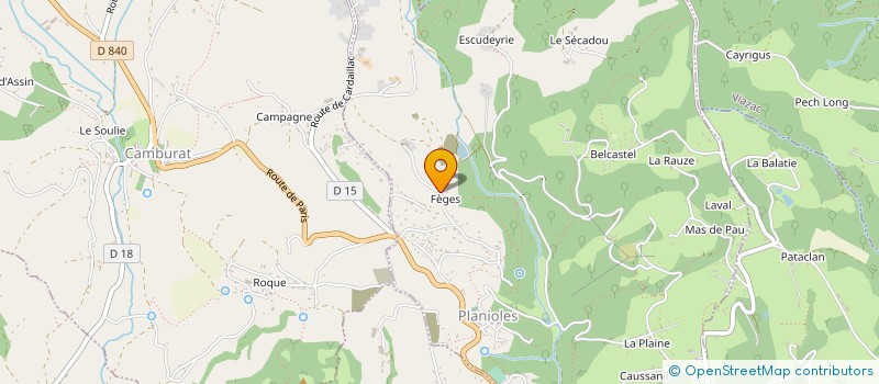 localisation de l'entreprise MONSIEUR CHRISTOPHE CAMBON  PLANIOLES