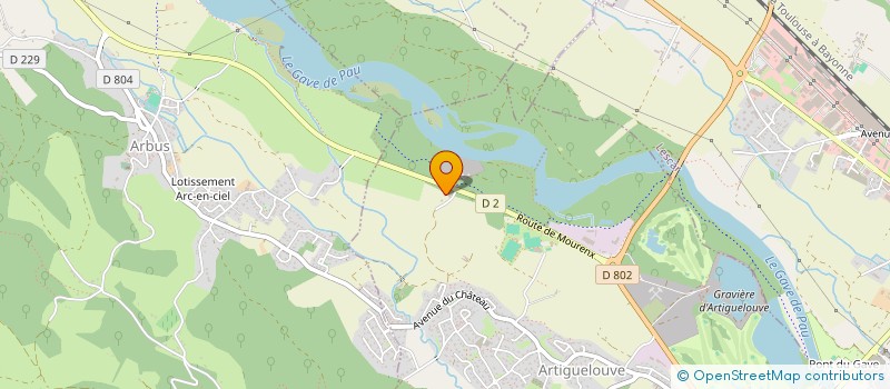 localisation de l'entreprise MONSIEUR CHRISTOPHE CAPDEVIELLE HOUNIEU BERDUCOU  ARTIGUELOUVE