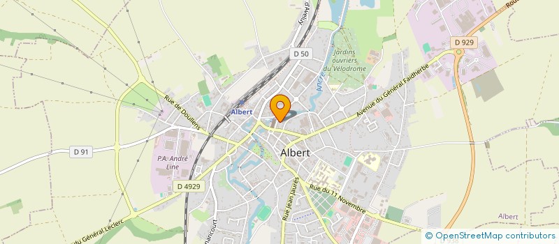 localisation de l'entreprise MONSIEUR CHRISTOPHE CARPENTIER  ALBERT