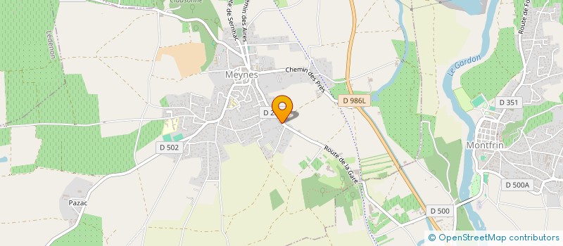 localisation de l'entreprise MONSIEUR CHRISTOPHE CARRETON  MEYNES