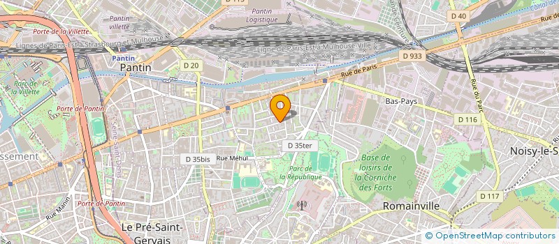 localisation de l'entreprise MONSIEUR CHRISTOPHE CARRICART  PANTIN