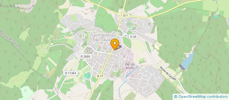 localisation de l'entreprise MONSIEUR CHRISTOPHE CASADO  SAINT-MATHIEU-DE-TREVIERS