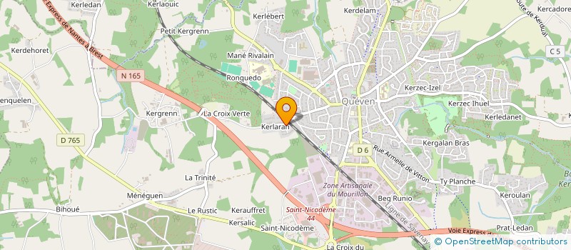 localisation de l'entreprise MONSIEUR CHRISTOPHE CASTAING  QUEVEN