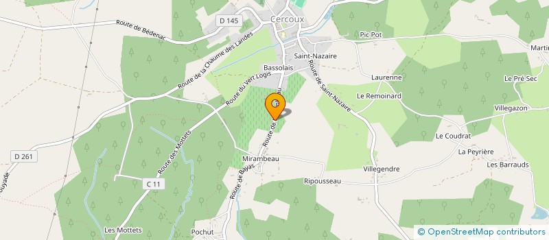 localisation de l'entreprise MONSIEUR CHRISTOPHE CERON  CERCOUX