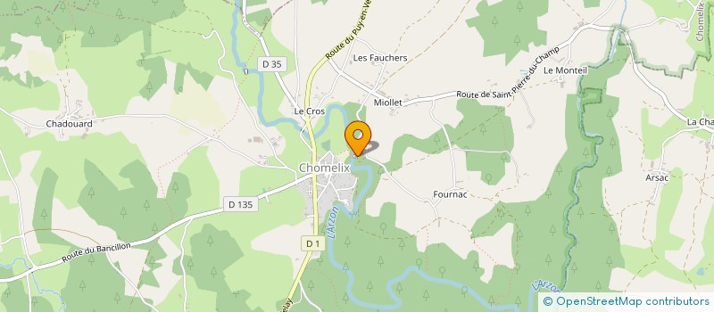 localisation de l'entreprise MONSIEUR CHRISTOPHE CHAIZE  CHOMELIX